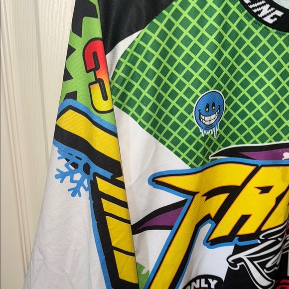 Men’s Frostiez High Speed XL Green and Black Long Sleeve Racing Shirt/Jersey - Picture 5 of 6